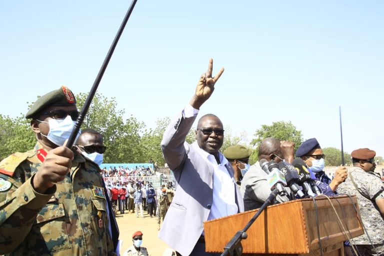 الدكتور صديق تاور لقاء وزير الري السوداني وسفيرا الولايات المتحدة وإيطاليا