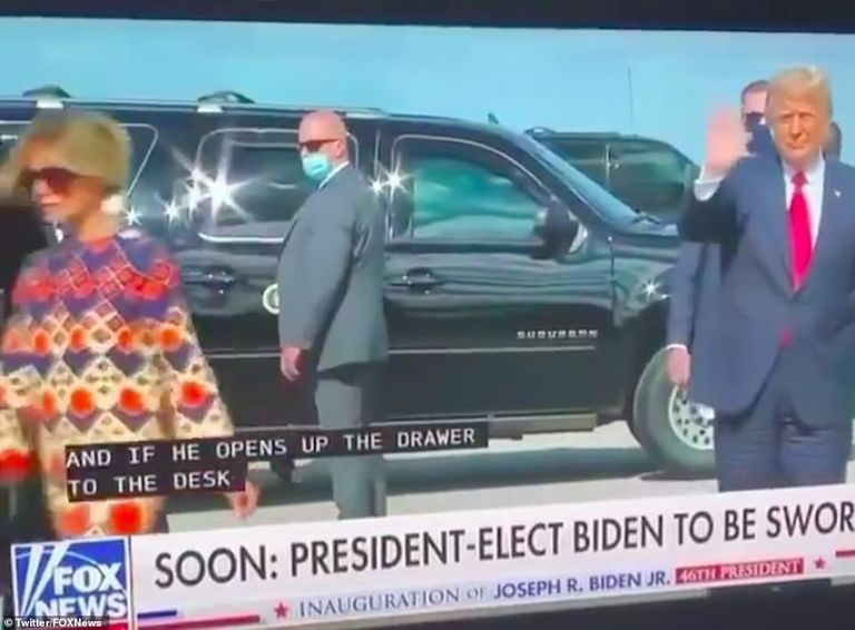 ميلانيا تتجاهل الكاميرات بينما ترامب يلوح لمؤيديه