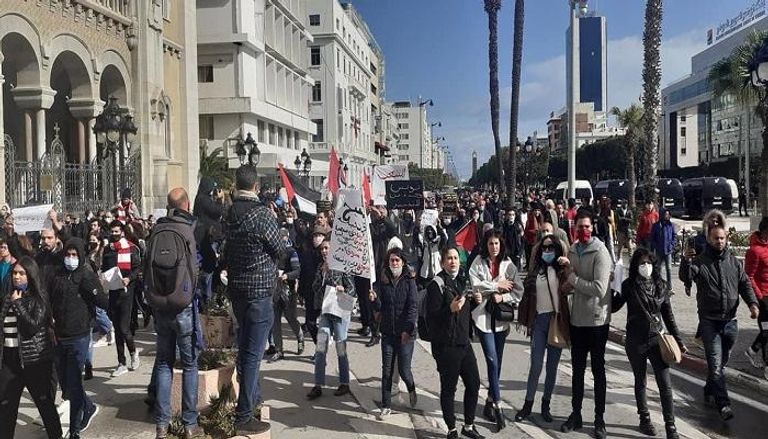 مظاهرات متواصلة في تونس- أرشيفية