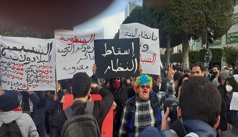 مظاهرات متواصلة في تونس- أرشيفية
