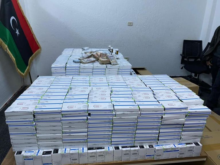 الأقراص المخدرة المضبوطة