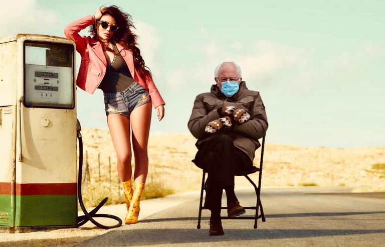 السيناتور بيرني ساندرز من حفل تنصيب الرئيس الأمريكي جو بايدن