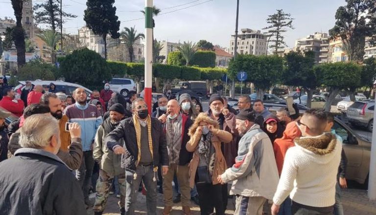 جانب من الاحتجاجات في طرابلس اللبنانية