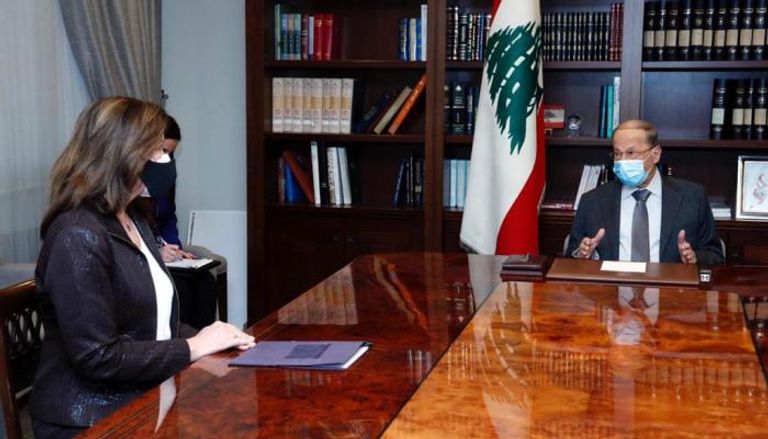 لقاء عون مع السفيرة الأمريكية في لبنان