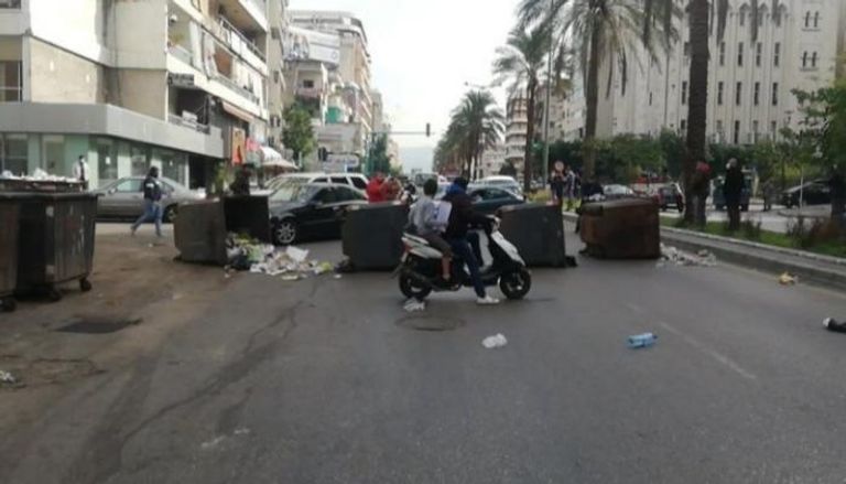 جانب من الاحتجاجات في بيروت 