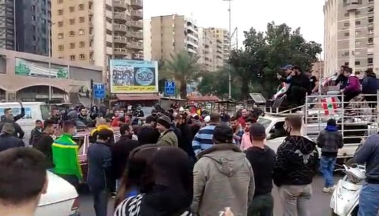 جانب من التحركات الاحتجاجية في طرابلس شمالي لبنان