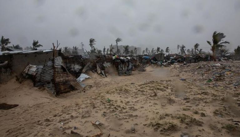 آثار العاصفة بمدينة بيرا في موزمبيق