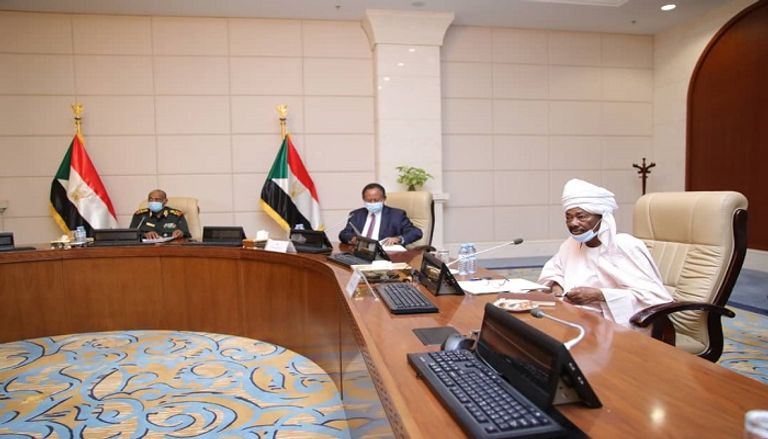 جانب من اجتماع مجلس شركاء الحكم بالسودان جانب من اجتماع مجلس شركاء الحكم بالسودان