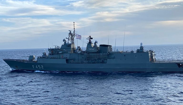 الفرقاطة المصرية "طابا" التي شاركت في المناورات مع اليونان