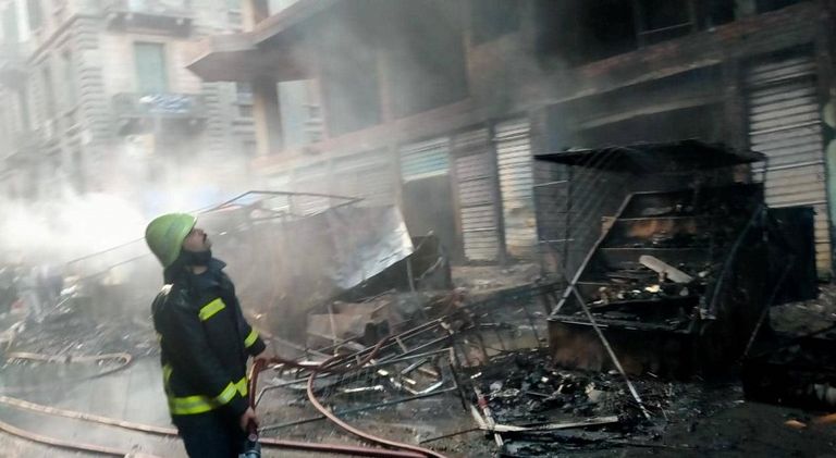 عمليات إخماد الحريق