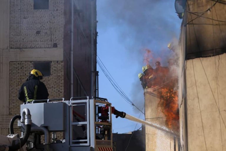 عمليات إخماد الحريق