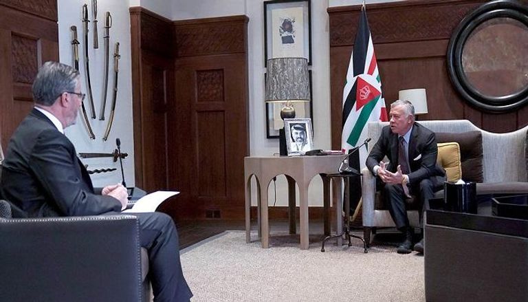 العاهل الأردني خلال الحوار مع وكالة بترا الرسمية