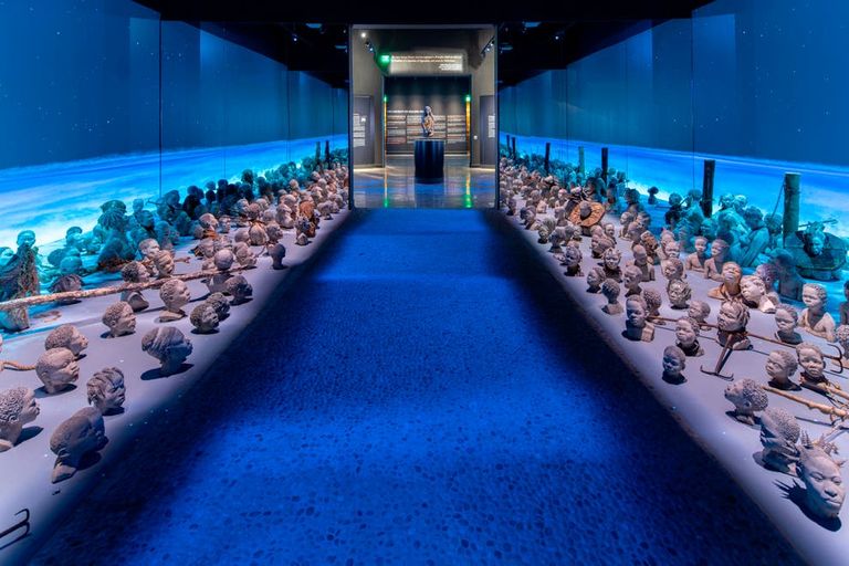 أحد التماثيل المعروضة في متحف العبودية بأمريكا