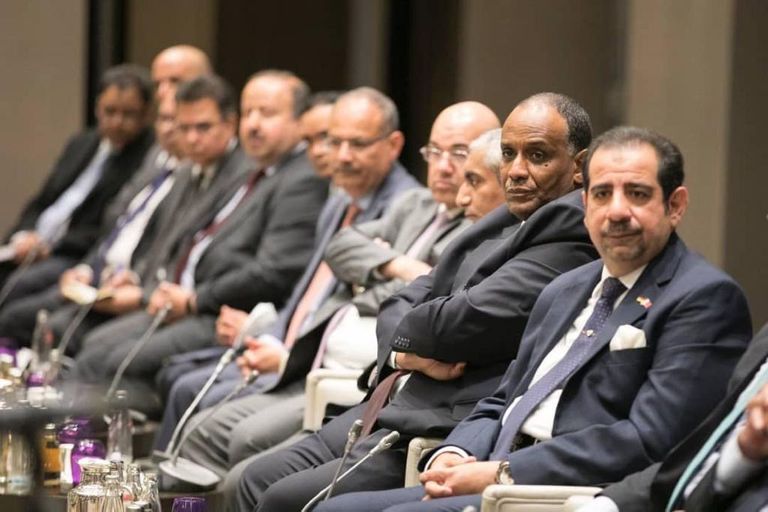 محمد المنفي مع السفراء العرب في برلين