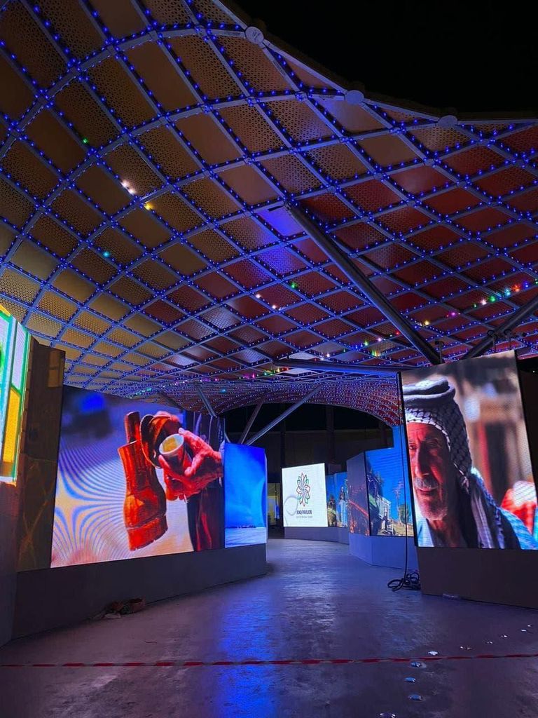 لوحات فنية ضمن الجناح العراقي في معرض إكسبو دبي 2020