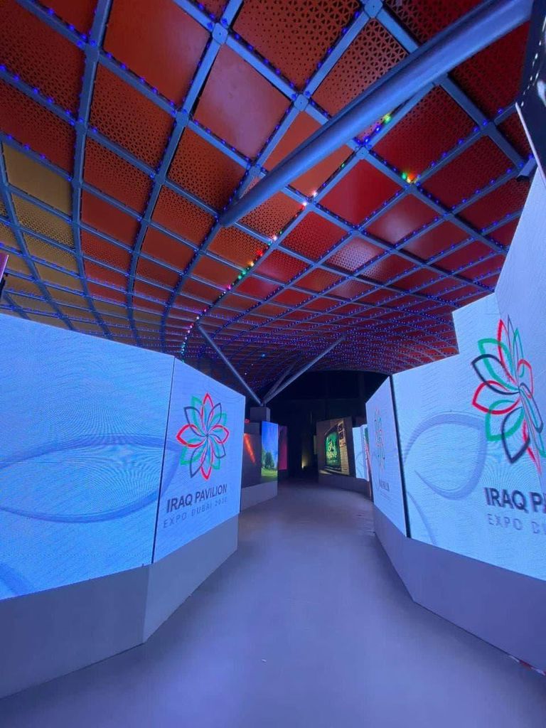 لوحات فنية ضمن الجناح العراقي في معرض إكسبو دبي 2020