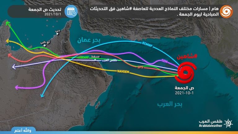 اعصار عمان مباشر