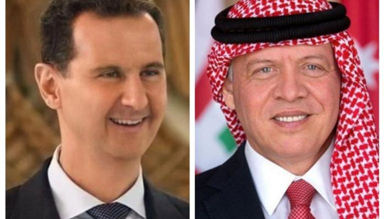 العاهل الأردني والرئيس السوري