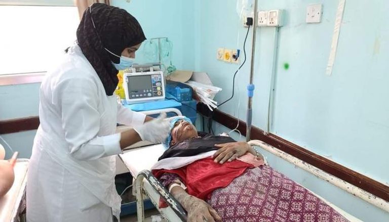 أحد المصابين جراء الهجوم الحوثي