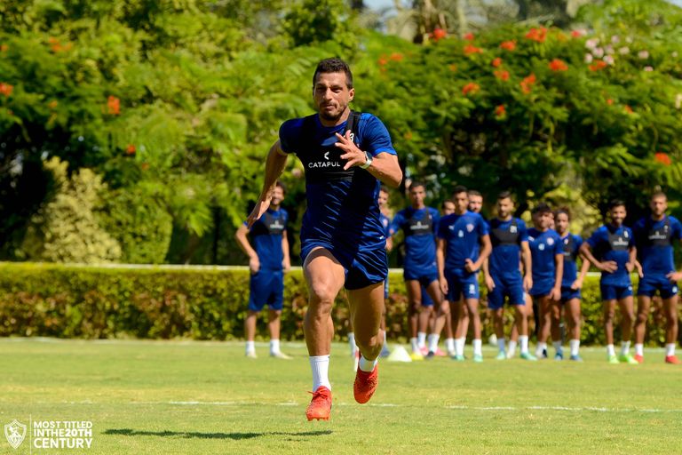 محمد أبو جبل حارس مرمى الزمالك نادي الزمالك المصري