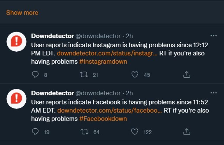 تعطل جديد لفيسبوك