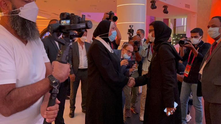 وزيرة التجارة المصرية تفتتح جناح مصر في إكسبو 2020
