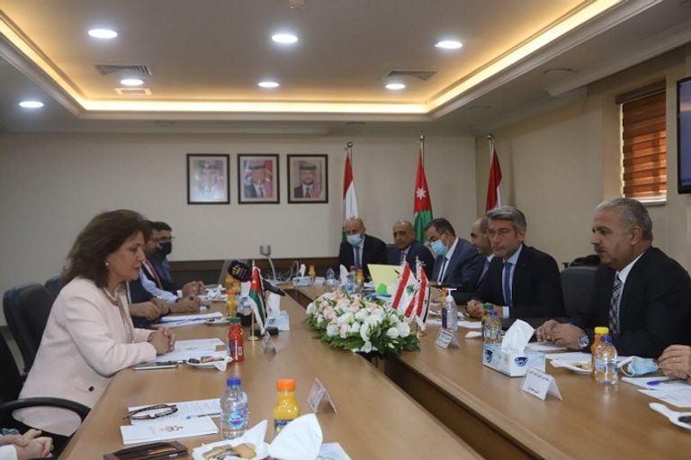 جانب من اجتماع وزراء طاقة الأردن وسوريا ولبنان