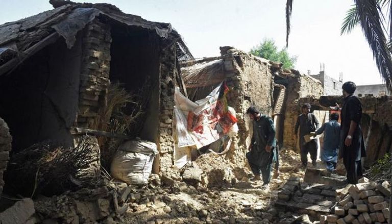 آثار الزلزال الذي ضرب باكستان