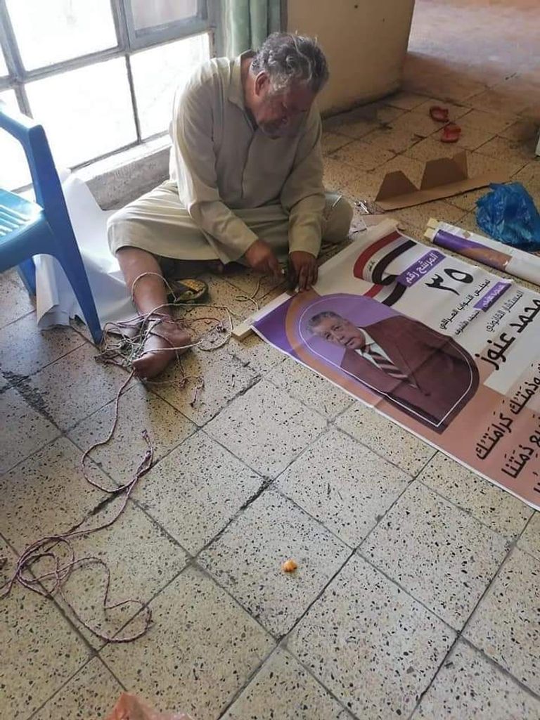 محمد عنوز مرشح عراقي مستقل في محافظة النجف- أ.ف.ب