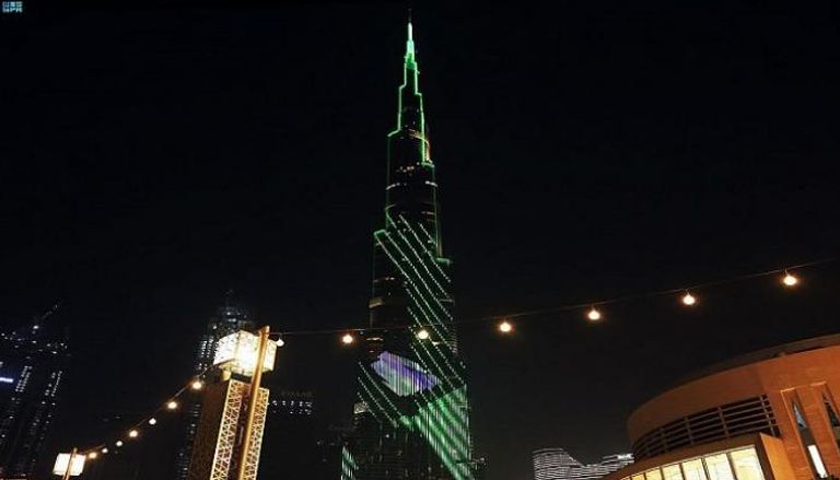 احتفاء برج خليفة بالسعودية