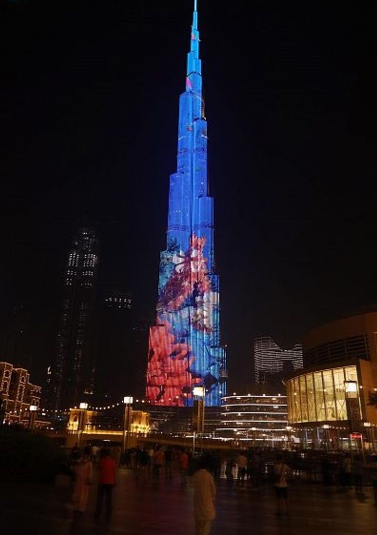 برج خليفة يحتفي بالسعودية