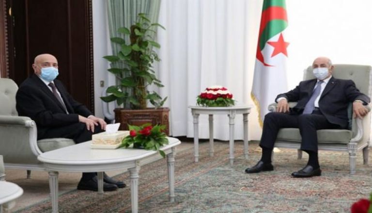 لقاء سابق بين الرئيس الجزائري ورئيس مجلس النواب الليبي - أرشيفية