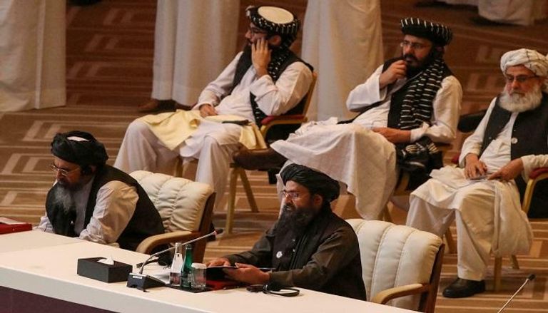 جانب من محادثات وفد طالبان مع الولايات المتحدة- أرشيفية