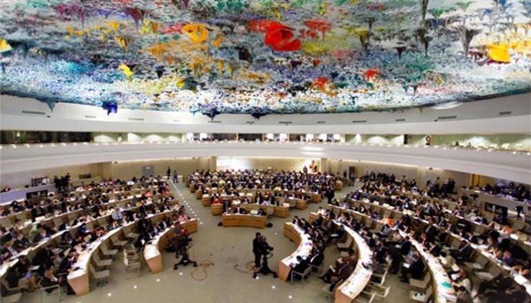 جلسة سابقة بمجلس حقوق الإنسان التابع للأمم المتحدة