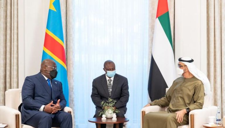 جانب من اجتماع الشيخ محمد بن زايد آل نهيان ورئيس الكونغو الديمقراطية