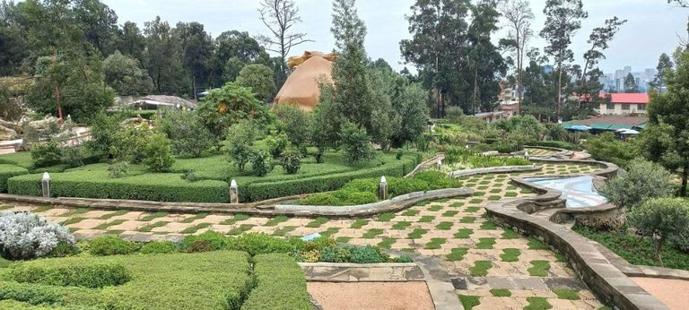 جانب من إصلاحات القصر الرئاسي الإثيوبي 