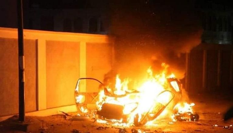 انفجار مركبة مليئة بالذخيرة الحية في محافظة حضرموت
