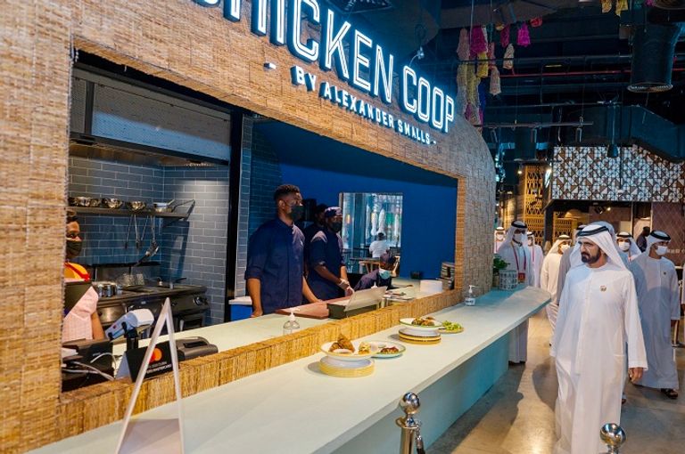 جولة الشيخ محمد بن راشد آل مكتوم في صالة "الكيبولان" للطعام الأفريقي   جولة الشيخ محمد بن راشد آل مكتوم في صالة