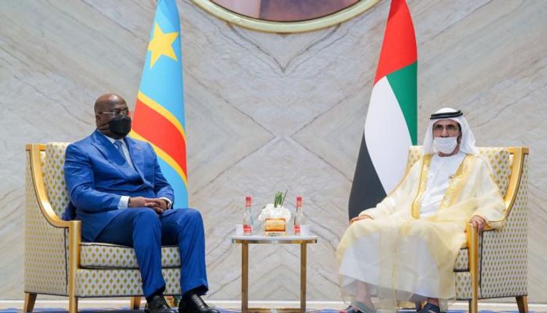 جانب من لقاء الشيخ محمد بن راشد آل مكتوم ورئيس الكونغو الديمقراطية