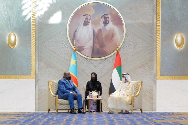 جانب من لقاء الشيخ محمد بن راشد آل مكتوم ورئيس الكونغو الديمقراطية