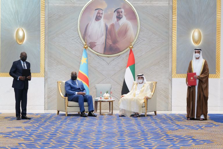جانب من لقاء الشيخ محمد بن راشد آل مكتوم ورئيس الكونغو الديمقراطية