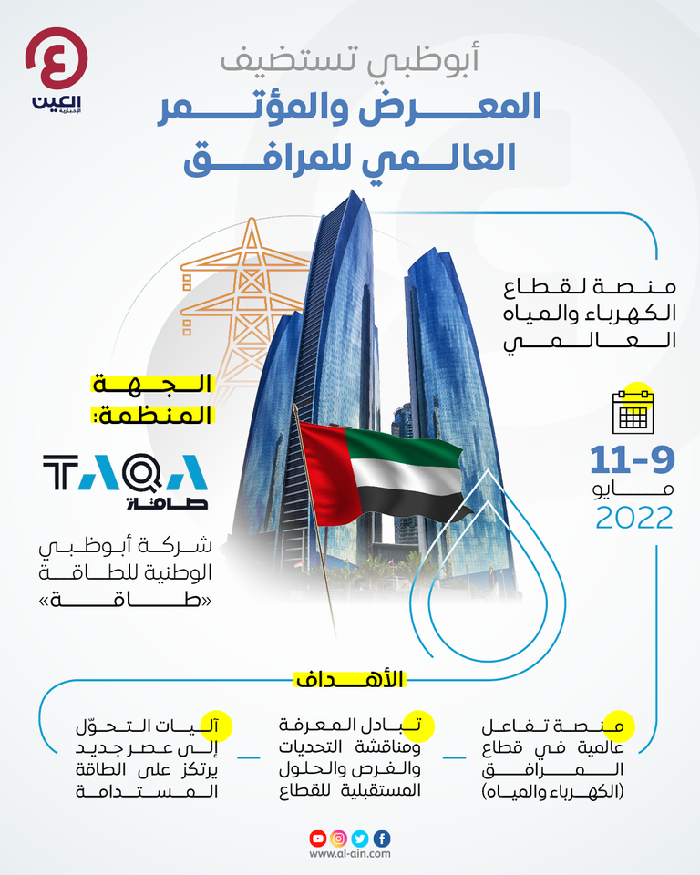 أبوظبي تستضيف المعرض والمؤتمر العالمي للمرافق شعار شركة طاقة الإماراتية