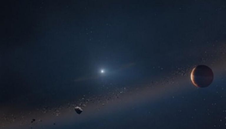 تصوير فني لكوكب خارج المجموعة الشمسية تم اكتشافه حديثًا يدور حول قزم أبيض 