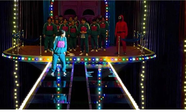 مشهد من مسلسل "لعبة الحبار"