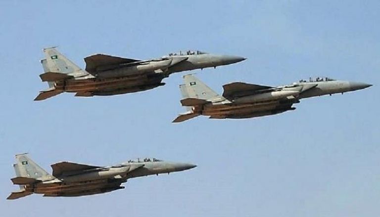 طائرات التحالف خلال عملية سابقة ضد مواقع مليشيا الحوثي
