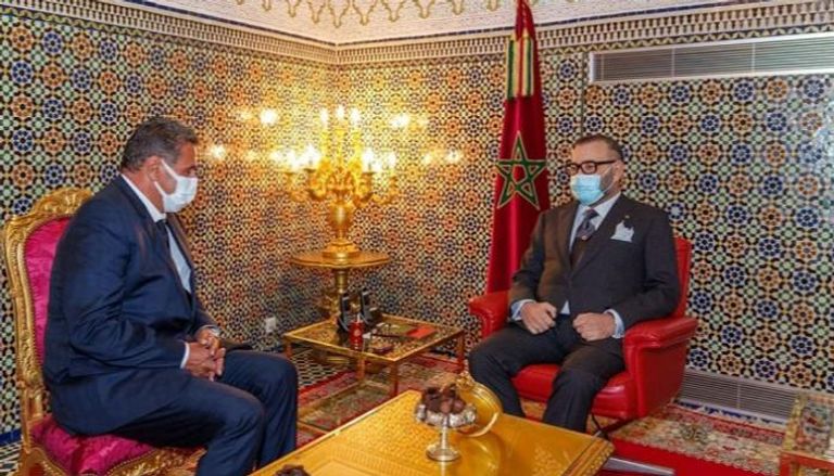 العاهل المغربي الملك محمد السادس يستقبل عزيز أخنوش
