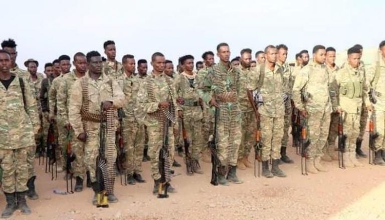 جنود صوماليون خلال العملية ضد حركة الشباب
