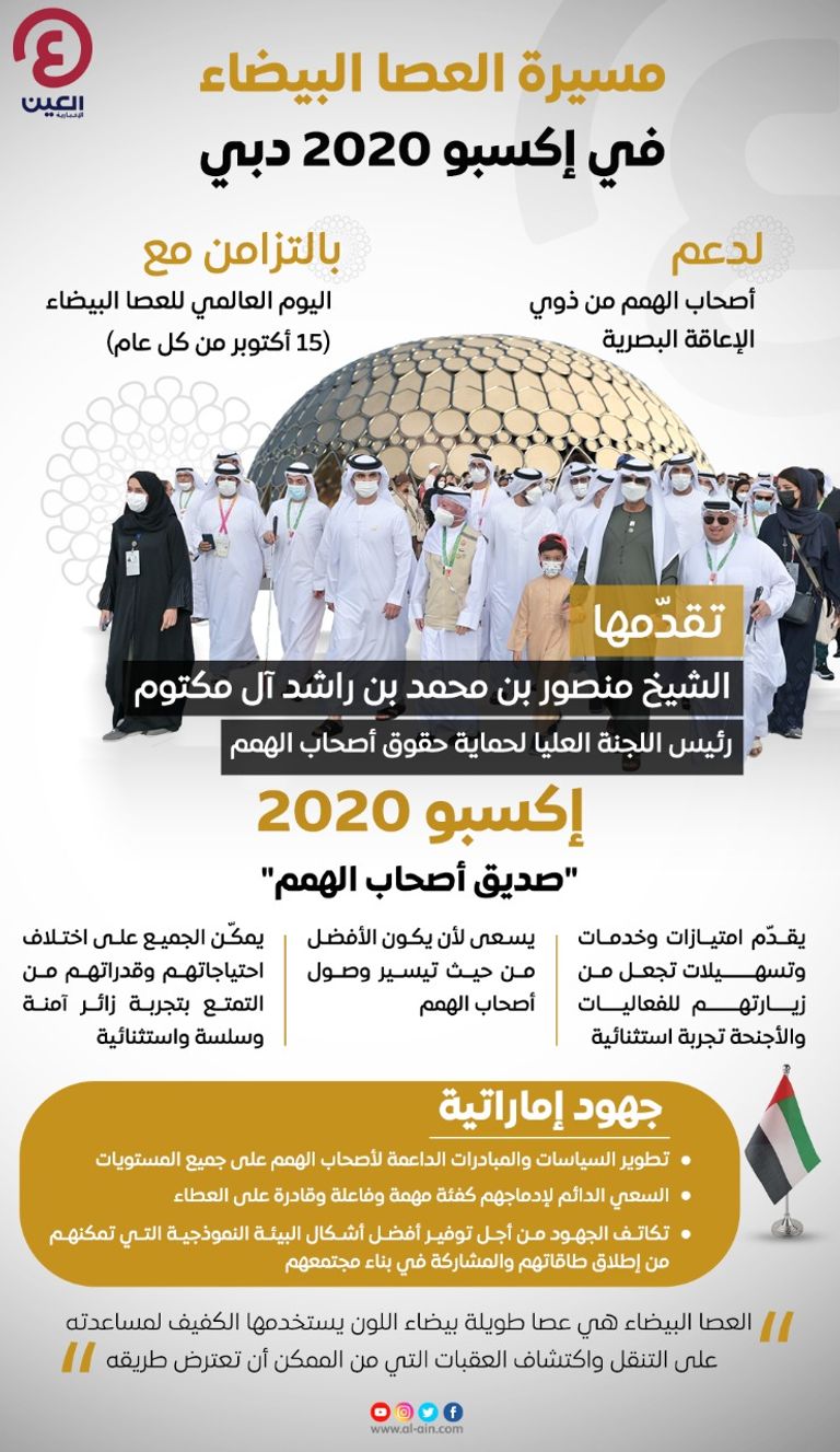 مسيرة العصا البيضاء في إكسبو 2020 دبي‎‎