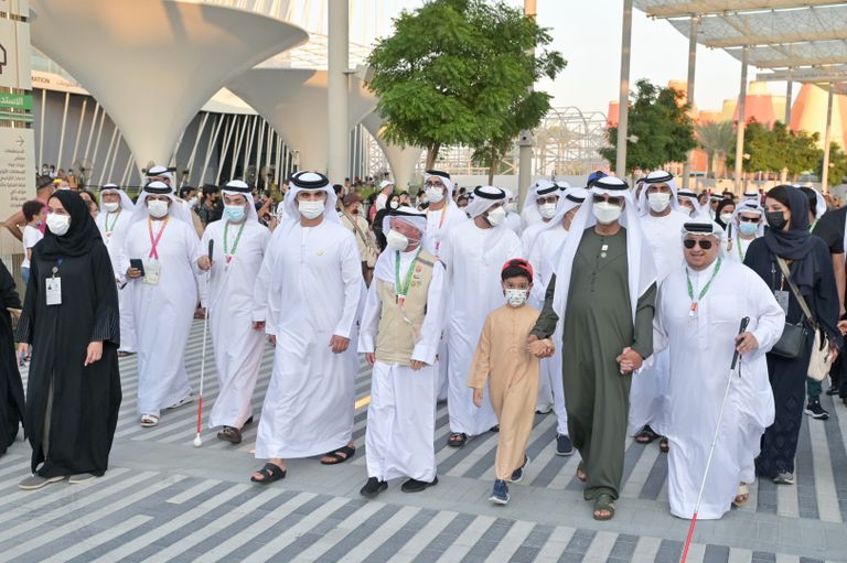 مسيرة العصا البيضاء في إكسبو 2020 دبي