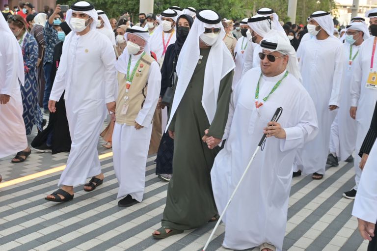 مسيرة العصا البيضاء في إكسبو 2020 دبي